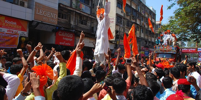 Maharashtra's people celebrating Gudi Padwa, a festival marking the start of a new year.