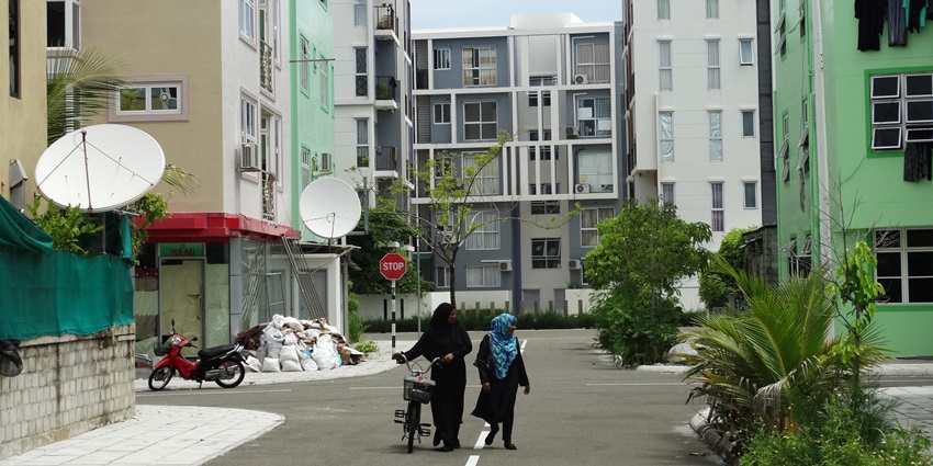 Modern commercial complex serving as a key administrative hub in Hulhumalé.