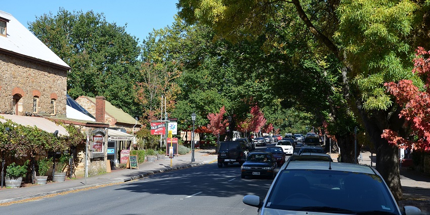 A charming street view of Hahndorf, a historic town and one of the places to visit in Adelaide