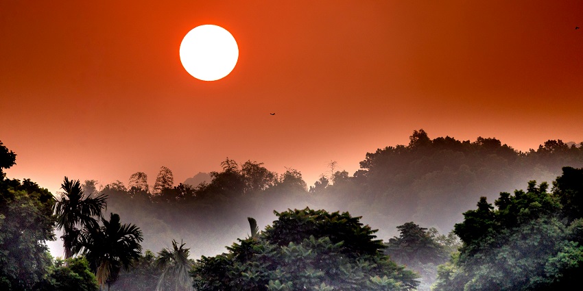Image resembling the sunset of Haryana, one of the States nearest to India’s best airport