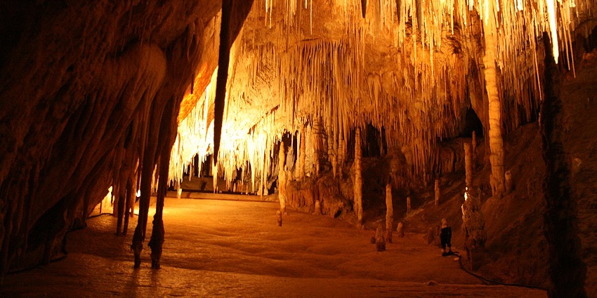 Newdegate Cave, Tasmania, with delicate formations, showing the cave's fragile environment