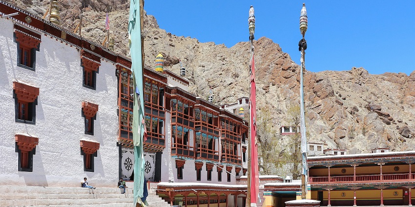 An image of the Hemis Monastery where Hemis, one of the famous festivals of India is held