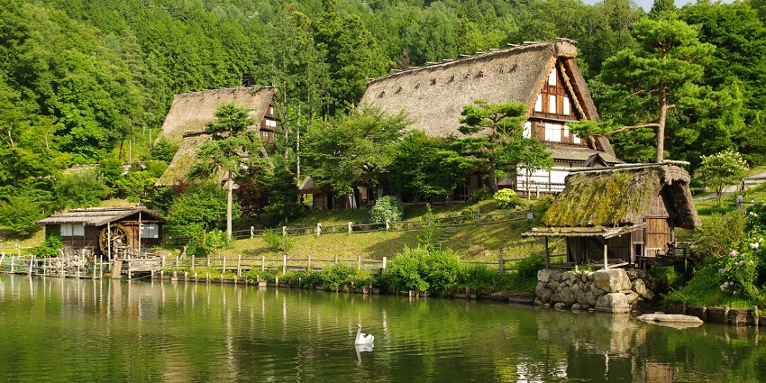 Image of Takayama-Hida no Sato, an open-air museum showcasing traditional Japanese houses