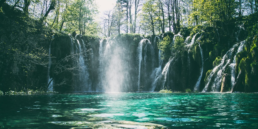 Scenic view of the waterfall, hiking here is one of the best things to do on Palau island for nature lovers