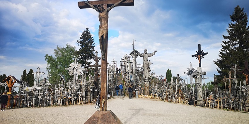 A site in Lithuania filled with thousands of crosses, symbolizing faith and resilience.