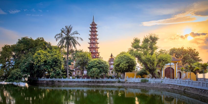 The majestic Ho Quoc Pagoda in Phu Quoc, overlooking the vast ocean.