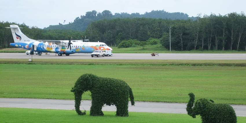 Trat Airport in Thailand offers stunning scenery, surrounded by lush landscapes and a picturesque environment