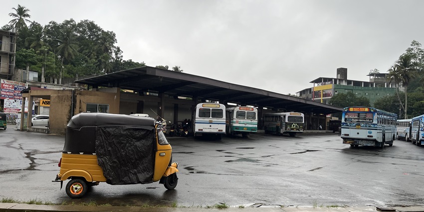 Bus stand in Trincomalee, a major link to connect tourists.