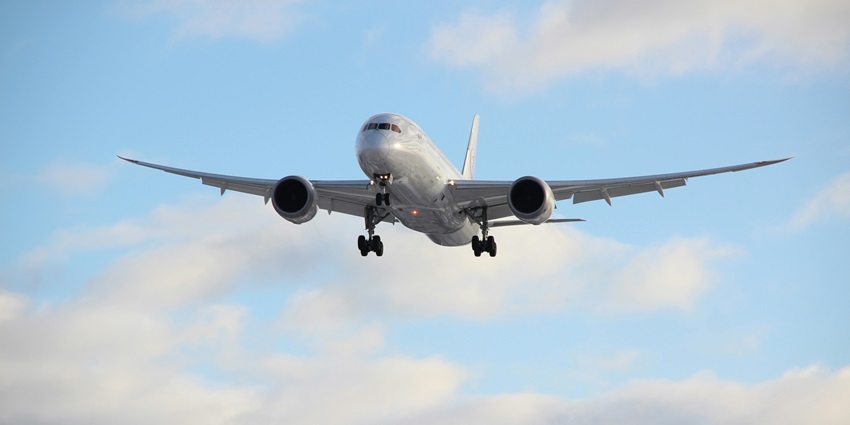 A view of an aeroplane, one of the most convenient and easiest ways to reach Maldives.
