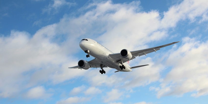 A view of an aeroplane, one of the most convenient and easiest ways to reach Maldives.
