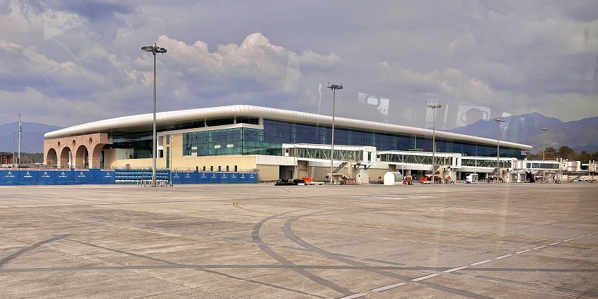 A view of the Jolly Grant Airport, which is located near the temple
