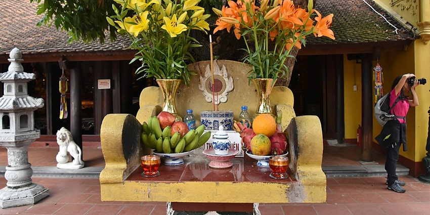 An image of Tran Quoc Buddhist Pagoda Hanoi, one of the tourist destinations in Vietnam