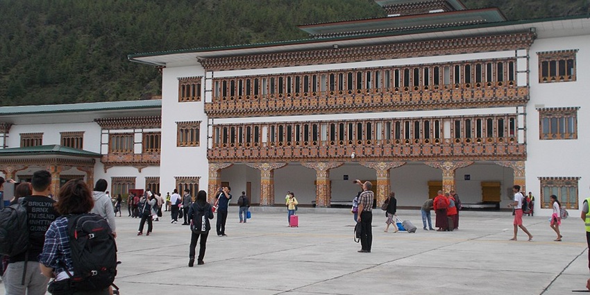 An image showing Paro International Airport to reach the main destination.