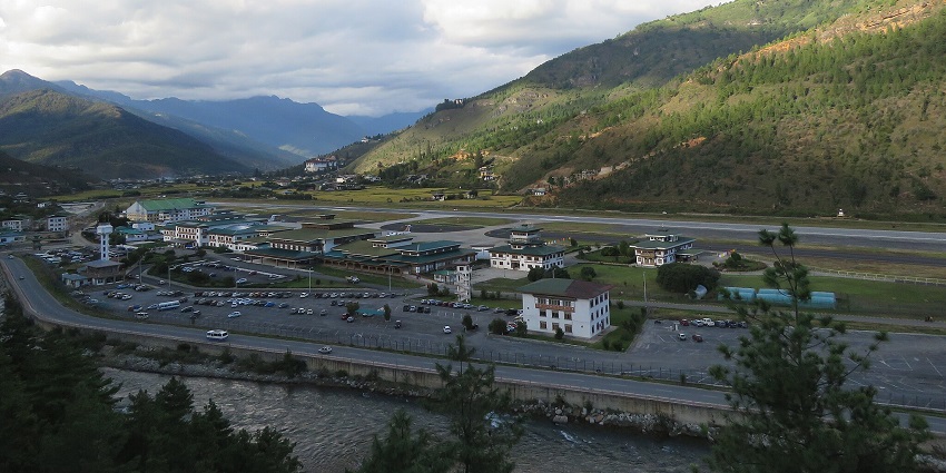 An image showing Paro International Airport to reach the main destination.