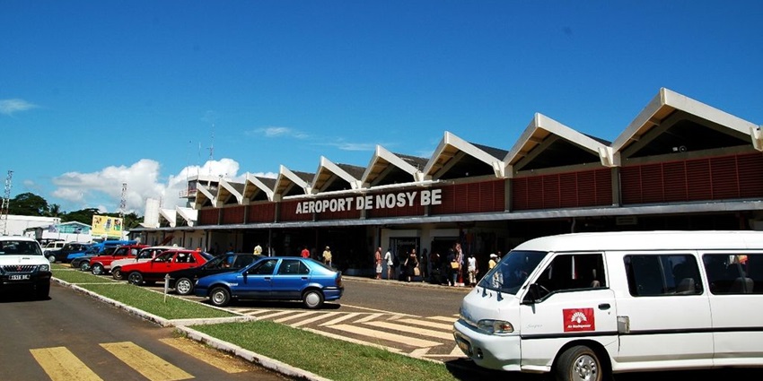 Image of Nosy be airport, one taxi from here makes the island easily accessible