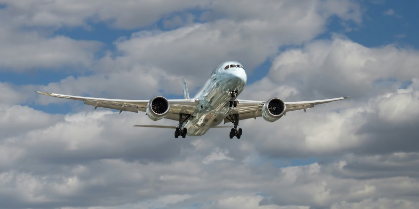 A view of an aeroplane, one of the most convenient and easiest ways to reach Maldives.