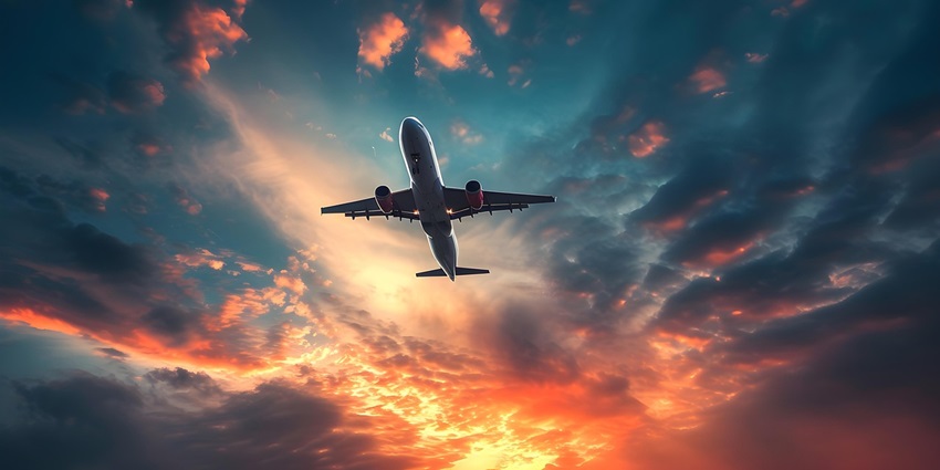A view of a plane flying to Dambulla with scenic views of Sri Lanka’s lush landscapes.