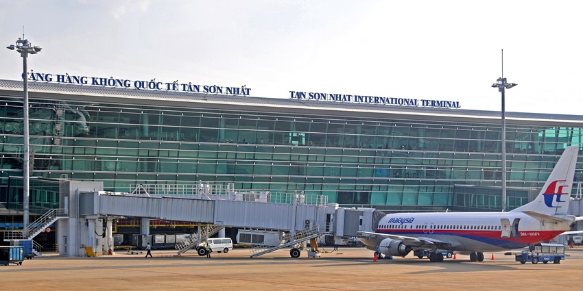 An image of Tan Son Nhat International Airport in Ho Chi Minh City, Vietnam.