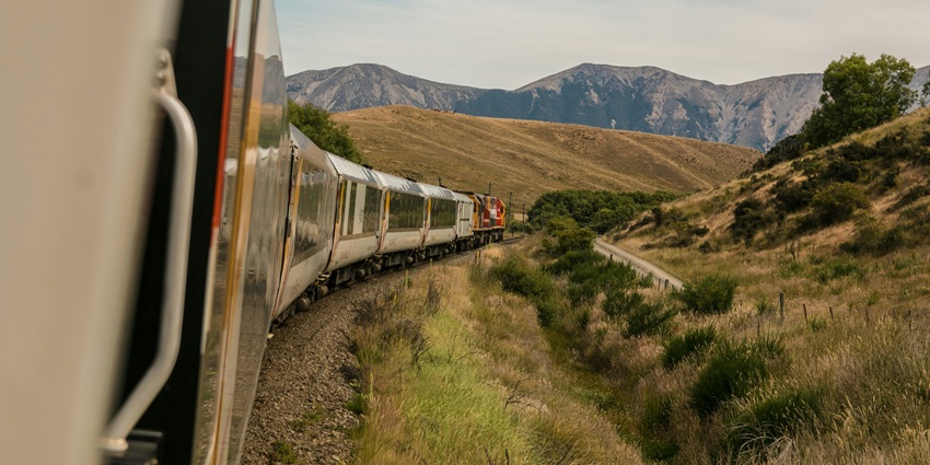 A view of a train, one of the most convenient and budgeted ways to reach the place.