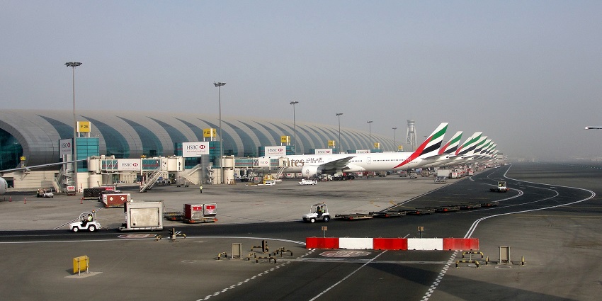 Image of the Dubai International Airport, that provides domestic and international flights