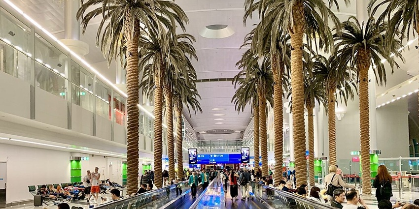 The exquisite interior of Dubai International Airport