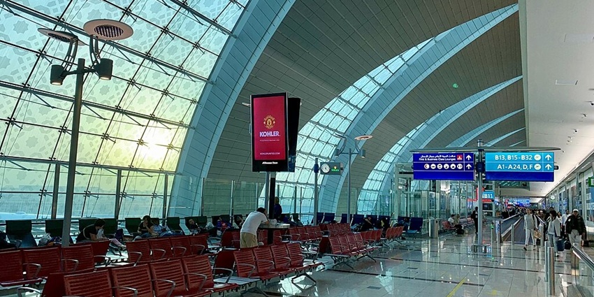 An image of the Dubai International Airport the nearest to the Dubai Hills Mall