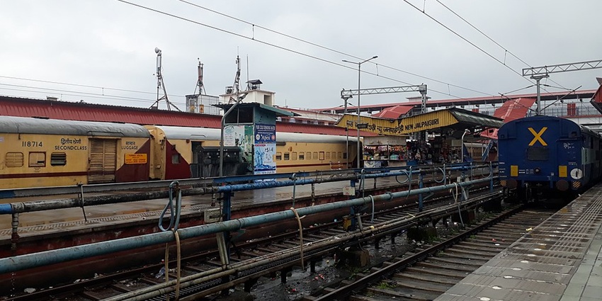 Trains at New Jalpaiguri Railway Station, the nearest station for visiting Gurudongmar Lake