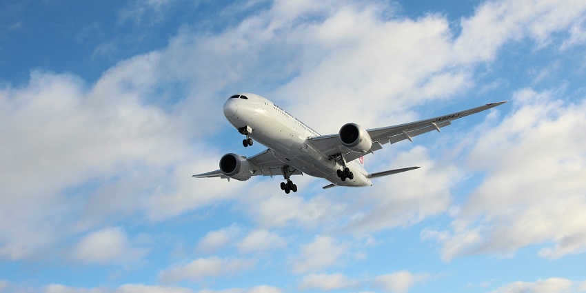 A view of an aeroplane, one of the most convenient and easiest ways to reach Manipur.