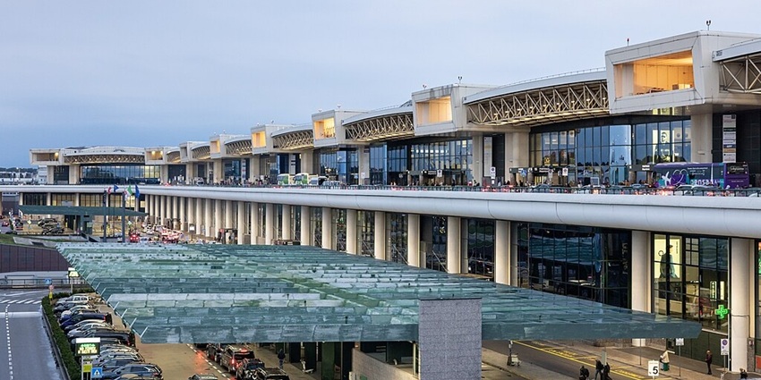 Milan Malpensa Airport, the nearest airport to reach Lake Como.