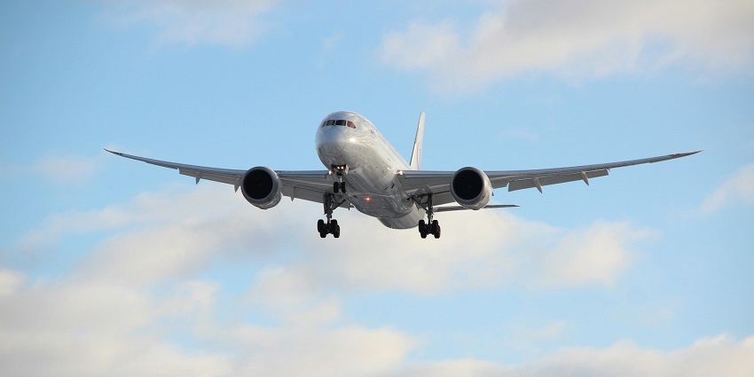 A view of an aeroplane, one of the most convenient and easiest ways to reach Sri Lanka.