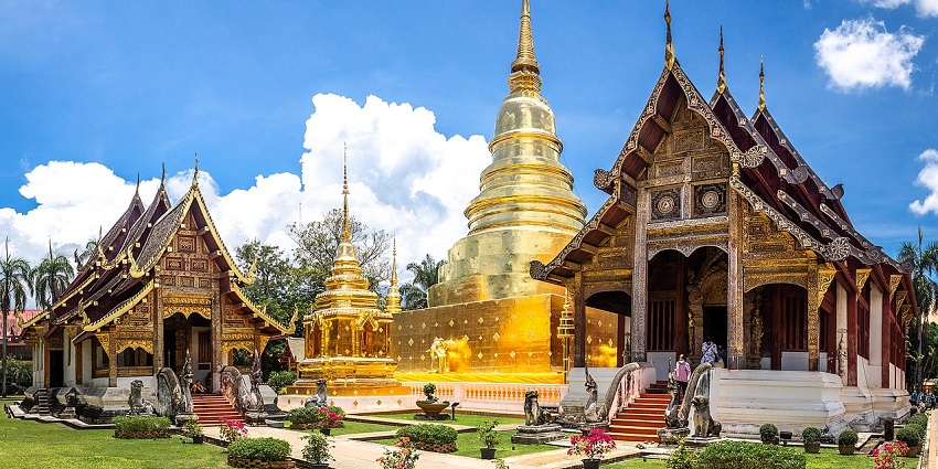 Entrance of Wat Phra Sing, a historic temple located in Chiang Mai.