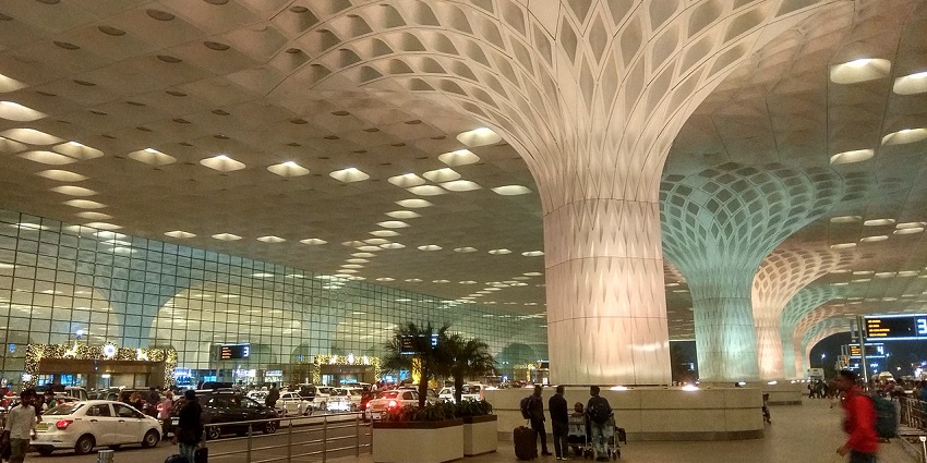 View of the Chhatrapati Shivaji Maharaj International Airport, from where you can take a cab to the park