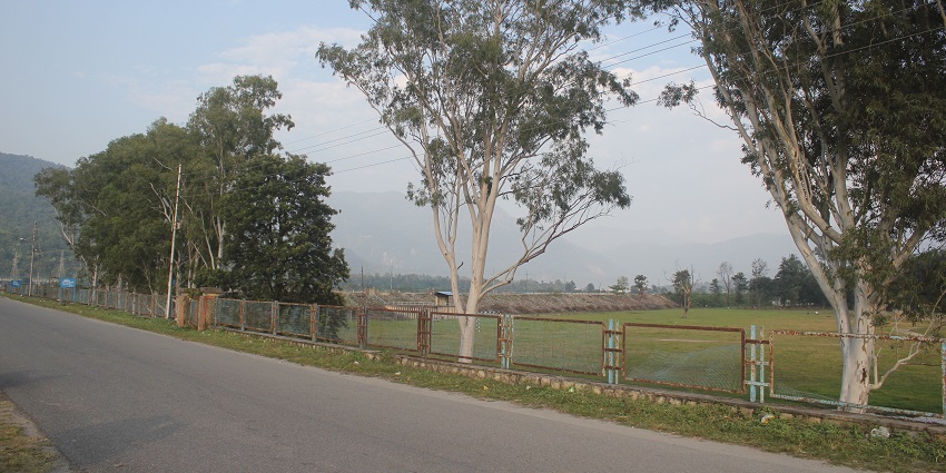 A scenic road leading to Dunagiri Temple in Uttarakhand.