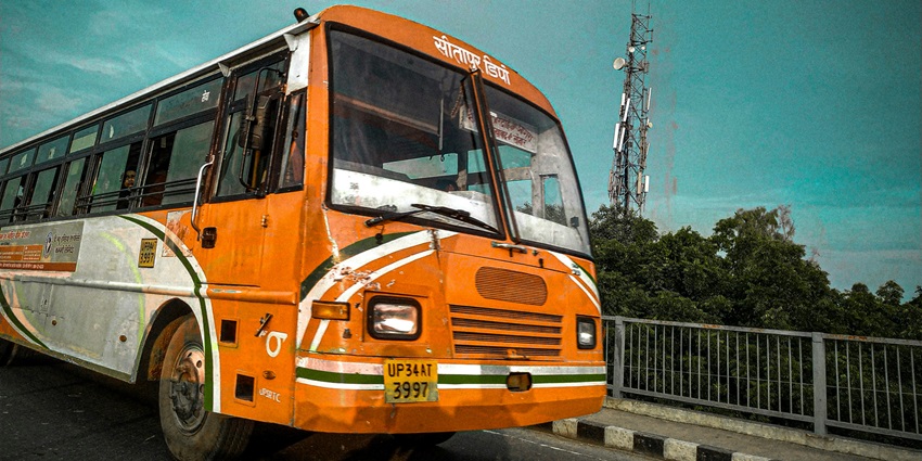 A view of a bus, one of the most convenient and budgeted ways to reach Nepal.