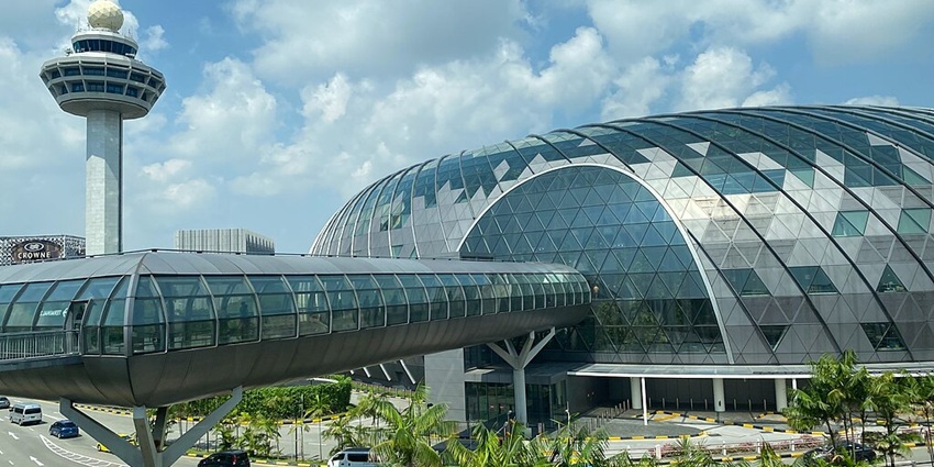 View of the Changi Airport, the nearest airport to the Gardens By The Bay, Singapore