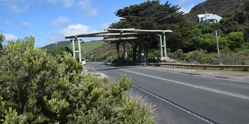A road trip worthy, Great Ocean Road with stunning ocean views in the background.