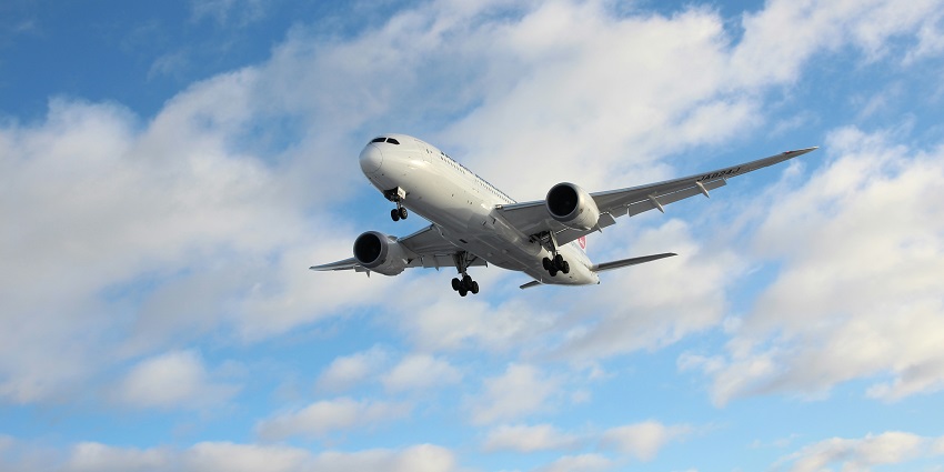 A view of an aeroplane, one of the most convenient and easiest ways to reach Sri Lanka.