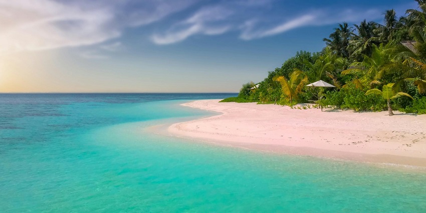 Scenic view of a beach off the coast of Tasmania Island