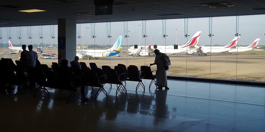 A view of the Bandaranaike International Airport near the temple of the tooth relic