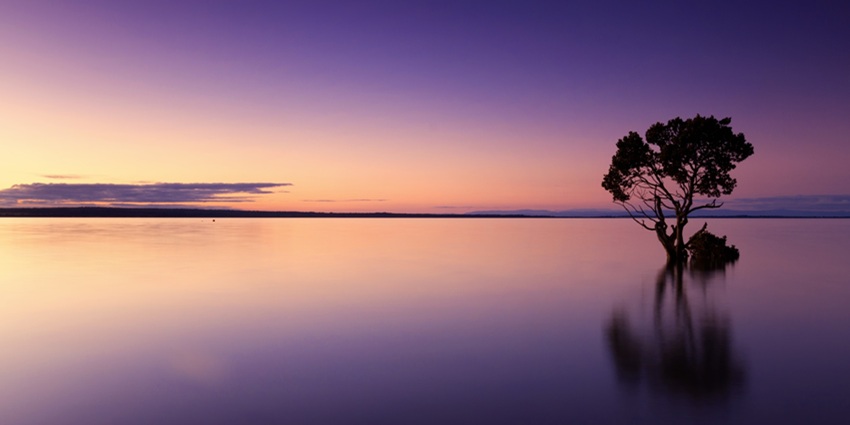 An image of Husainabad Lake during sunset which is one of the famous lakes in Lucknow.