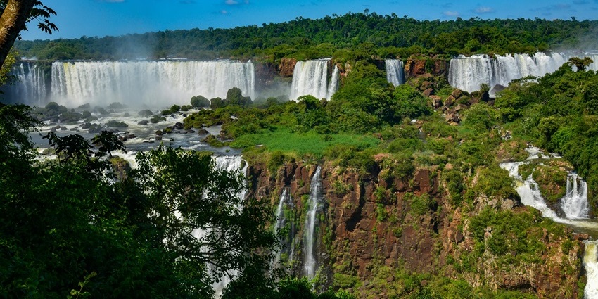 Feel the power of this immense waterfall system on the Argentina-Brazil border, surrounded by rainforest.