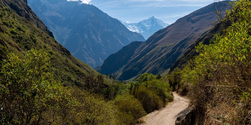 An image showing the view of the Inca Trail, a famous spot for trekking in January.