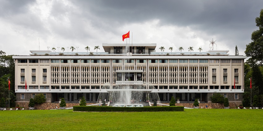 Independence Palace (Reunification Palace) showcasing its historic architecture.