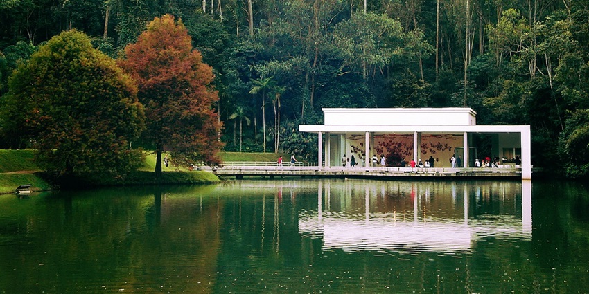 The outdoor museum and botanical garden of the Inhotim Open Air Museum.