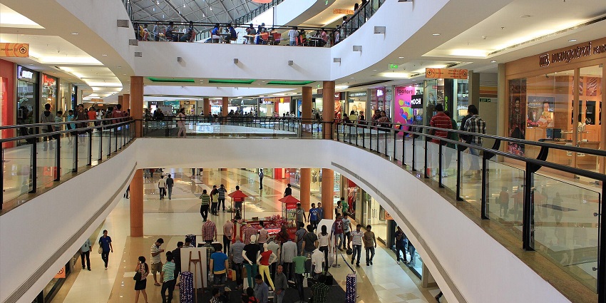 Interior of Inorbit Mall in Hyderabad, one of the top 10 shopping malls in India