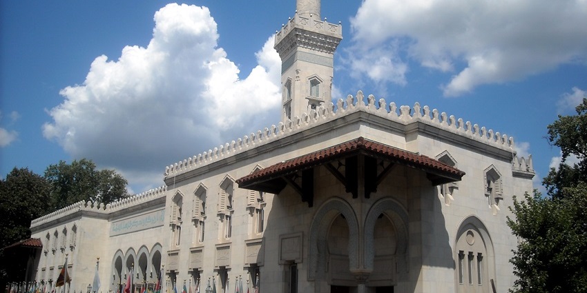 The Islamic Center of Washington reflects various architectural styles.