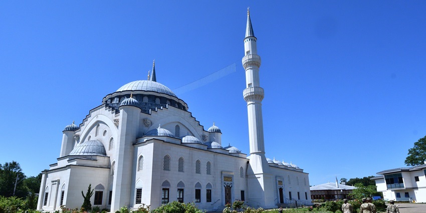 The Islamic Society of Boston Cultural Center is a landmark of modern Islamic architecture among the various mosques in America.