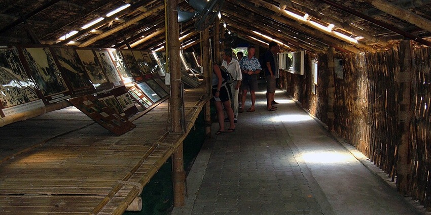 JEATH Museum in Kanchanaburi, recreating POW quarters during Death Railway construction