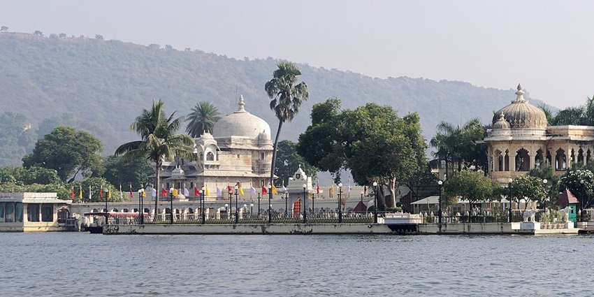 View of Jar Mandir, a spiritual gem near the biggest lake in Udaipur