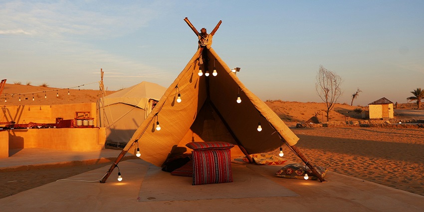 An image of Sam Sand Dunes in Jaisalmer, Rajasthan, one of the best camps in India